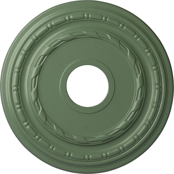 Ekena Millwork Dublin Ceiling Medallion (Fits Canopies up to 8 1/4"), 15 3/8"OD x 3 5/8"ID x 1"P, Athenian Green CM15DUAGF - main